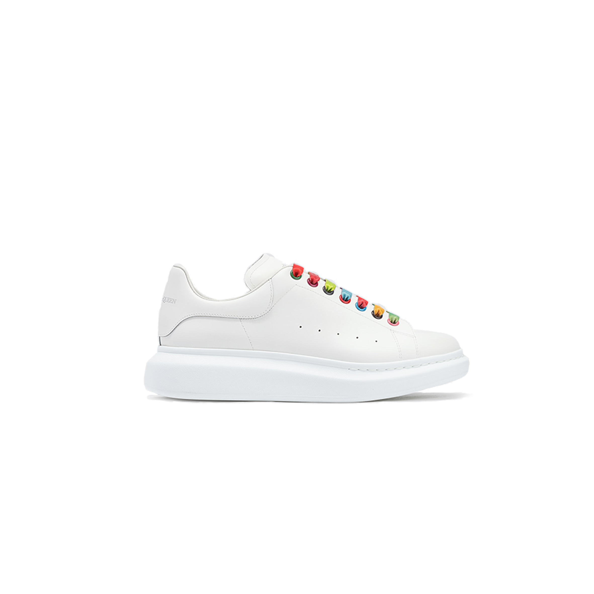 Ale*d*r m*q*en rainbow lace oversized sneaker 462214whgp79004